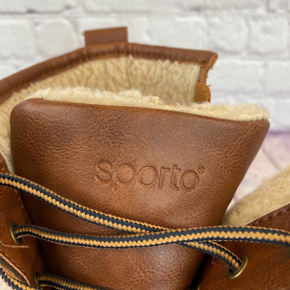 Sporto Sawyer Lace Up Rain Boots Brown/Blue - Picture 7 of 9